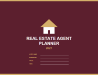 Real Estate Agent Planner - Burgandy/Gold